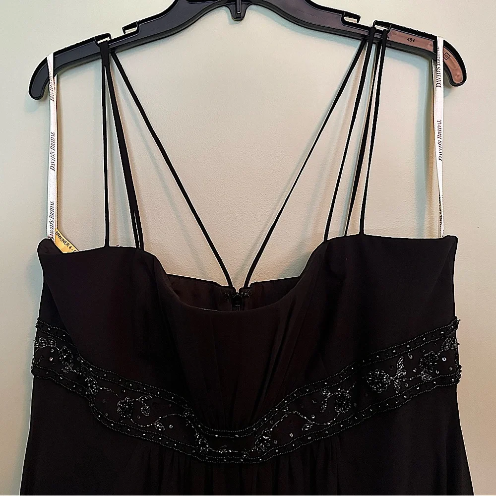 EUC David’s Bridal formal dress with beading below the bust line. - Picture 3 of 4